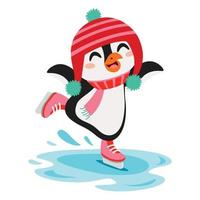 Cartoon Drawing Of Penguin Character vector