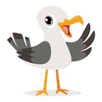 Cartoon Drawing Of A Seagull vector