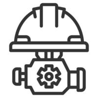 engineering icon line vector illustration