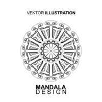 diseño de mandala dibujado a mano. ilustración vectorial vector