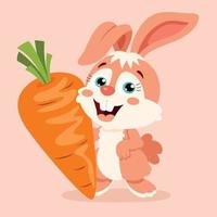 ilustración de dibujos animados de conejo lindo vector