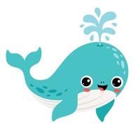 Cartoon Drawing Of A Whale vector