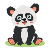 Cartoon Illustration Of A Panda vector