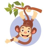 Cartoon Illustration Of A Monkey vector