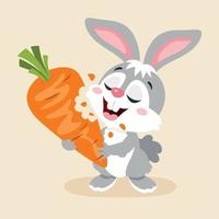 Cartoon Illustration Of Cute Rabbit vector