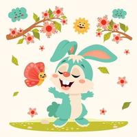 Cartoon Illustration Of Cute Rabbit vector