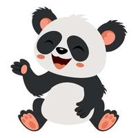 ilustración de dibujos animados de un panda vector