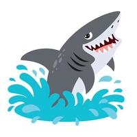 Cartoon Drawing Of A Shark vector