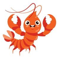 Cartoon Drawing Of A Lobster vector