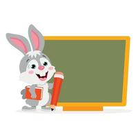Cartoon Illustration Of Student Rabbit vector
