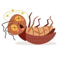 Cartoon Drawing Of Isolated Cockroach vector