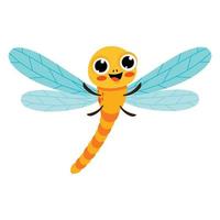 Cartoon Illustration Of A Dragonfly vector