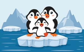 Cartoon Drawing Of Penguin Characters vector