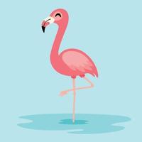 Cartoon Drawing Of A Flamingo vector