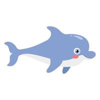 Cartoon Drawing Of A Dolphin vector