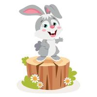 Cartoon Illustration Of Cute Rabbit vector