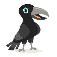 Cartoon Drawing Of A Crow vector