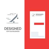 Fast Ride Riding Skateboard Skateboard Grey Logo Design and Business Card Template vector