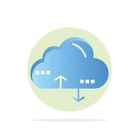 Cloud Computing Link Data Abstract Circle Background Flat color Icon vector