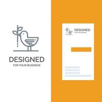 Agreement Dove Friendship Harmony Pacifism Grey Logo Design and Business Card Template vector