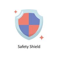 Safety Shield Vector  Flat Icon Design illustration. Cloud Computing Symbol on White background EPS 10 File