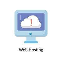 Web Hosting Vector  Flat Icon Design illustration. Cloud Computing Symbol on White background EPS 10 File