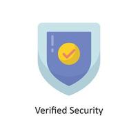 Verified Security Vector  Flat Icon Design illustration. Cloud Computing Symbol on White background EPS 10 File