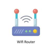 ilustración de diseño de icono plano de vector de enrutador wifi. símbolo de computación en la nube en el archivo eps 10 de fondo blanco