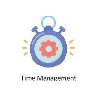 Time Management Vector  Flat Icon Design illustration. Cloud Computing Symbol on White background EPS 10 File