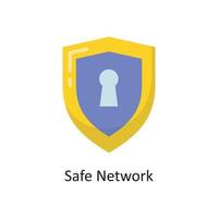 Safe Network Vector  Flat Icon Design illustration. Cloud Computing Symbol on White background EPS 10 File