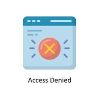 Access Denied Vector  Flat Icon Design illustration. Cloud Computing Symbol on White background EPS 10 File