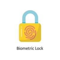 Biometric Lock Vector  Flat Icon Design illustration. Cloud Computing Symbol on White background EPS 10 File