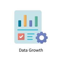 Data Growth Vector  Flat Icon Design illustration. Cloud Computing Symbol on White background EPS 10 File