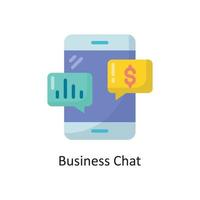 Business Chat Vector  Flat Icon Design illustration. Cloud Computing Symbol on White background EPS 10 File