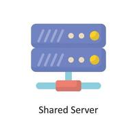 Shared Server Vector  Flat Icon Design illustration. Cloud Computing Symbol on White background EPS 10 File