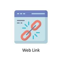 Web Link Vector  Flat Icon Design illustration. Cloud Computing Symbol on White background EPS 10 File