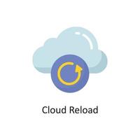 Cloud Reload Vector  Flat Icon Design illustration. Cloud Computing Symbol on White background EPS 10 File