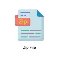 Zip File Vector  Flat Icon Design illustration. Cloud Computing Symbol on White background EPS 10 File