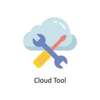 Cloud Tool Vector  Flat Icon Design illustration. Cloud Computing Symbol on White background EPS 10 File