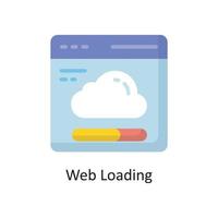 Web Loading Vector  Flat Icon Design illustration. Cloud Computing Symbol on White background EPS 10 File