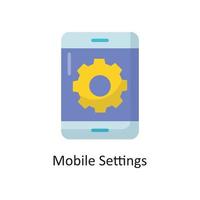 Mobile Settings Vector  Flat Icon Design illustration. Cloud Computing Symbol on White background EPS 10 File