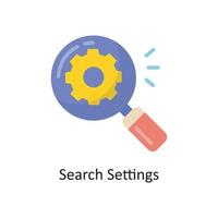 Search Settings Vector  Flat Icon Design illustration. Cloud Computing Symbol on White background EPS 10 File