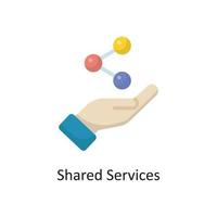 Shared Services Vector  Flat Icon Design illustration. Cloud Computing Symbol on White background EPS 10 File