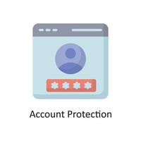 Account Protection Vector  Flat Icon Design illustration. Cloud Computing Symbol on White background EPS 10 File