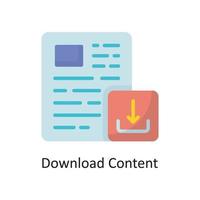 Download Content Vector  Flat Icon Design illustration. Cloud Computing Symbol on White background EPS 10 File