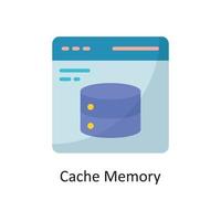 Cache Memory Vector  Flat Icon Design illustration. Cloud Computing Symbol on White background EPS 10 File