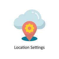 Location Settings Vector  Flat Icon Design illustration. Cloud Computing Symbol on White background EPS 10 File