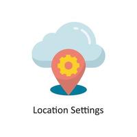 Location Settings Vector  Flat Icon Design illustration. Cloud Computing Symbol on White background EPS 10 File