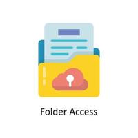 Folder Access Vector  Flat Icon Design illustration. Cloud Computing Symbol on White background EPS 10 File