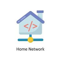 Home Network Vector  Flat Icon Design illustration. Cloud Computing Symbol on White background EPS 10 File